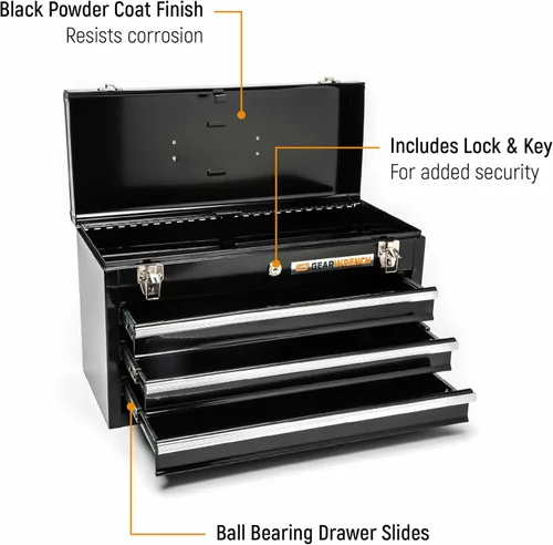 Vista 12 de GEARWRENCH Caja de herramientas de 3 cajones - 83151