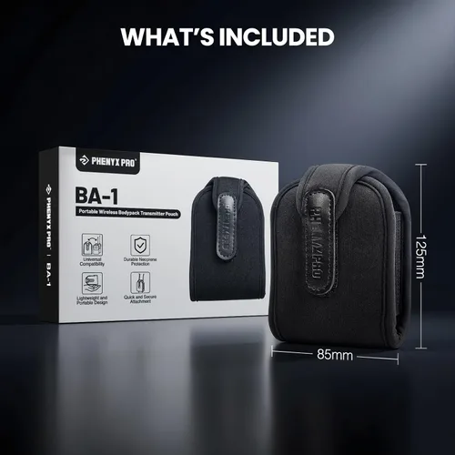 Vista 7 de Phenyx Pro Bolsa transmisor inalámbrico de neopreno (BA-1)