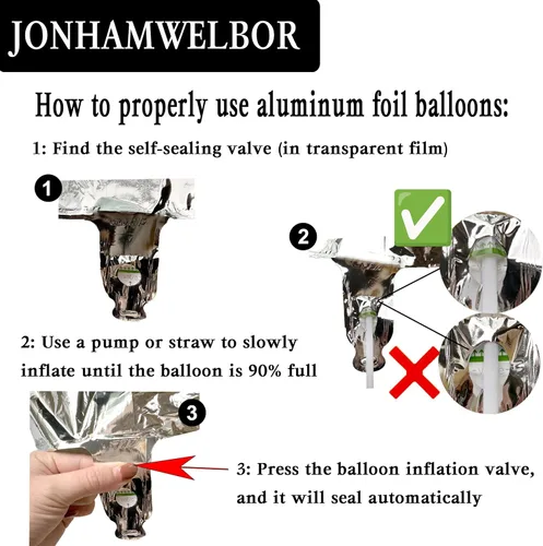 Vista 3 de Jonhamwelbor Globo gigante de Mylar de 40 pulgadas para decoración de fiestas