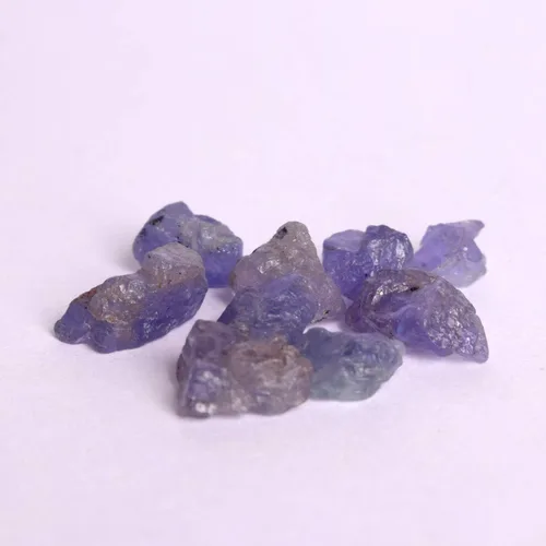 Vista 3 de REAL-GEMS Cristales curativos de tanzanita azul natural sin cortar Piedras preciosas sueltas 28.00 quilates Espécimen de piedras minerales