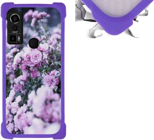 Vista 44 de jioeuinly Funda compatible con ZTE Blade X1 5G Phone Case PC Backplane + cubierta de silicona suave marco XSH