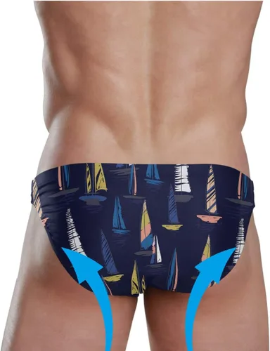 Vista 3 de Bikini de playa de verano para hombre, ropa interior deportiva, Velero Verano