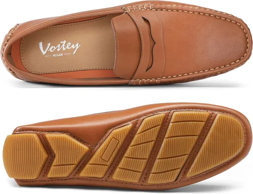 Vista 3 de Vostey Mocasines para hombre sin cordones para conducir mocasines casuales para hombre