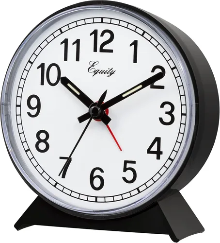 Vista 4 de Equidad 14075 Reloj despertador analógico de cuerda negro