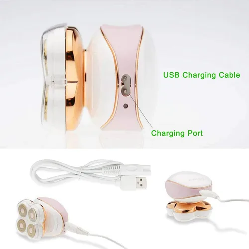 Vista 5 de Cable de carga de repuesto para acabado táctil impecable afeitadora de piernas para mujer, cable de alimentación USB de 5 V (paquete de 2)