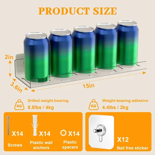 Vista 2 de LAZYROSY Paquete de 4 estantes flotantes – Acrílico transparente/PET montado en la pared, sin taladro, almacenamiento con adhesivo, estantes