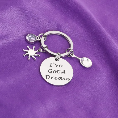 Vista 5 de BAUNA Rapunzel Pulsera inspiradora con citas enredadas con texto en inglés "I 've Got A Dream Fairy Tales Gift