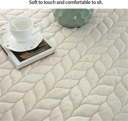 Vista 3 de JeogYong Alfombrilla Gruesa de Felpa para Ventana Salediza Antideslizante de Terciopelo Cristal, Cojín Moderno para Asiento de Banco de Alféizar