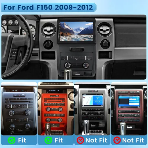 Vista 2 de [2+64G] NHOPEEW - Radio de coche para Ford F150 F 150 F-150 2009-2012, pantalla táctil de 9 pulgadas, Android Car Stereo, Carplay inalámbrico