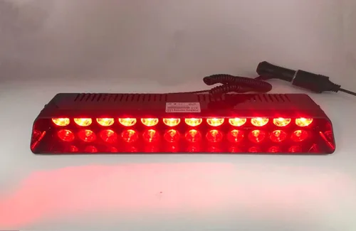 Vista 4 de Juego de 12 luces LED Wecade de emergencia de 12 W para camión, luz estroboscópica para parabrisas y luz de aviso , Rojo