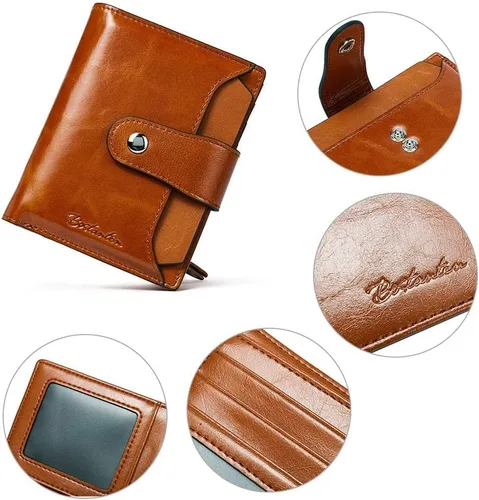 Vista 8 de BOSTANTEN Bolsos de diseñador para mujer, de cuero suave genuino, con asa superior, bolsos y bolsos, bolso de hombro, marrón, cartera de cuero
