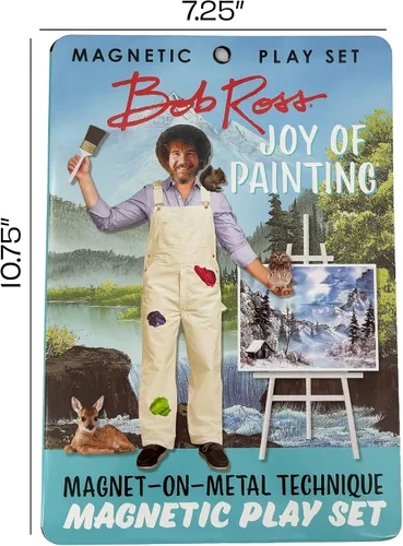 Vista 3 de The Unemployed Philosophers Guild Bob Ross Joy of Painting - Juego magnético con licencia oficial, convierte tu refrigerador en una obra de arte
