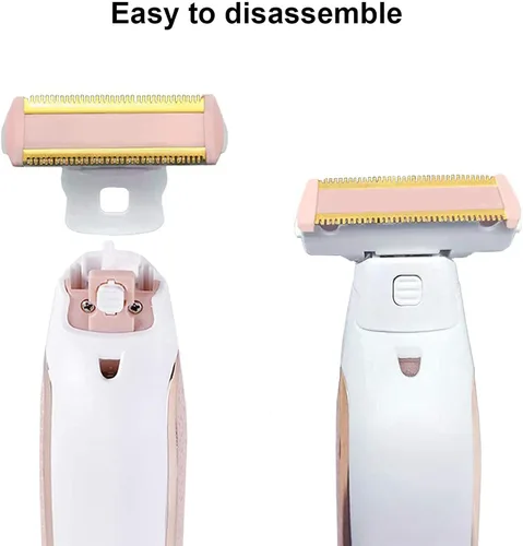 Vista 4 de LinMei Cabezal de repuesto compatible con acabado táctil Flawless Body Recargable afeitadora y recortadora con 2 cepillos de limpieza
