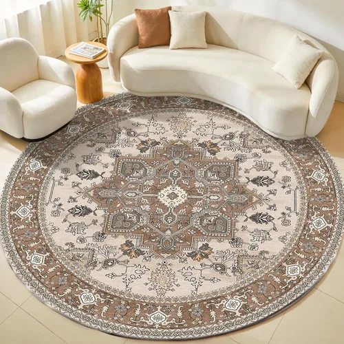 Vista 368 de OPPODREAM Alfombras suaves, pequeñas y lavables con parte trasera antideslizante, alfombra de cachemira sintética de pelo bajo, 2 x 3 pies, azul