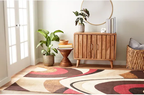Vista 8 de Tapete, Home dynamix, colección Tribeca, extra largo personalizable, Polipropileno, marrón-rojo