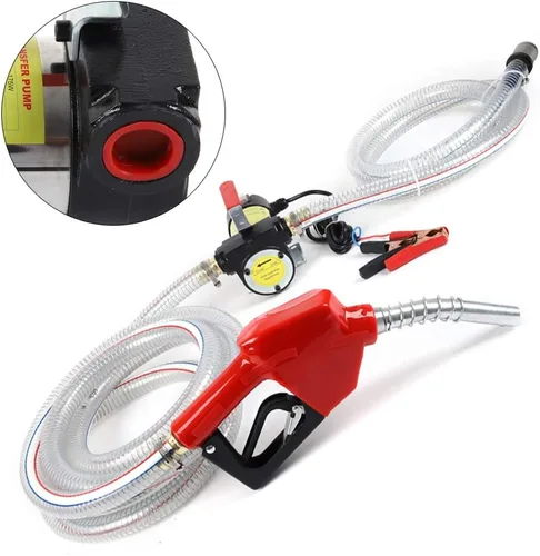 Vista 4 de Bomba de transferencia diésel, bomba de transferencia de combustible autocebante DC 12V para petróleo, diésel, biodiésel, kit de bomba