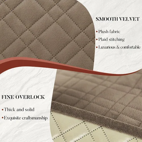 Vista 7 de Fundas de terciopelo 10% impermeables para sofá modular reclinable en forma de L, juego de 1 funda acolchada para sofá reclinable esquinero, lavable