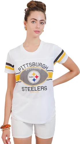 Vista 12 de Ultra Game Women's NFL Official Soft Mesh Varsity Stripe T-Shirt