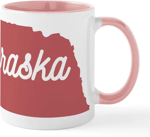 Vista 53 de CafePress I Love Nebraska Taza de café de cerámica de 11 oz (11.0 fl oz)