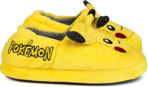 Vista 6 de Pokemon Pikachu - Pantuflas para niños y niñas con personajes 3D, Amarillo