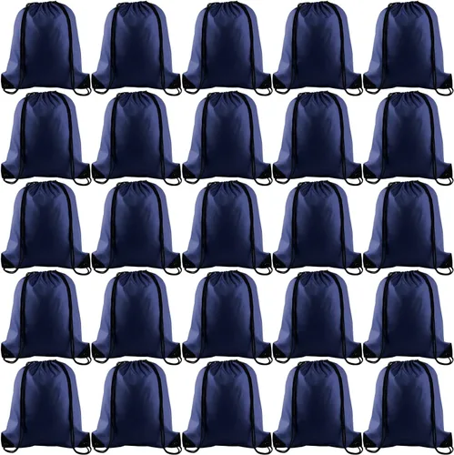 Vista 26 de KUUQA Mochila con cordón a granel, bolsas de almacenamiento para deporte, gimnasio, viajes, Negro, Viajar