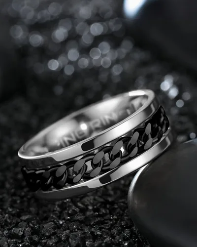 Vista 47 de King Ring 8mm Spinner Ring – Fidget Ring for Men & Women – Designed in USA