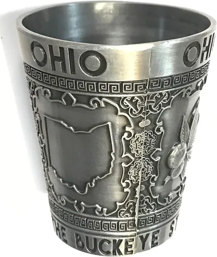 Vista 7 de States Souvenir Metal Shot - Diseño de peltre de vidrio – Texas Nashville Indiana Iowa St. Louis Chicago Kentucky Ohio Illinois - Disparo de metal