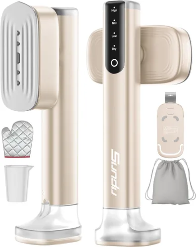 Vista 11 de Vaporizador de viaje para ropa con depósitos de agua de 6.1 fl oz, calentamiento rápido de 15 segundos, rendimiento de vapor fuerte de 0.91 oz/yd²