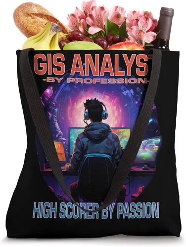 Vista 4 de GIS Analyst Funny Gamer - Fun Pun Gaming Tote Bag