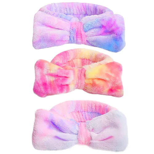 Vista 8 de WSYUB Diadema de spa, maquillaje, diademas de maquillaje esponjosas, suministros para fiestas de pijamas, diademas faciales para lavar la cara