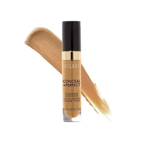 Vista 17 de Milani Conceal + Perfect Corrector de Larga Duración de Cobertura Completa Infundido con Ácido Hialurónico y Vitamina E, Cubre Ojeras, Manchas e