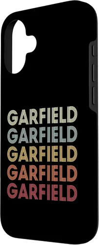 Vista 2 de Funda con texto vintage para iPhone 16 Garfield Michigan Garfield MI Retro