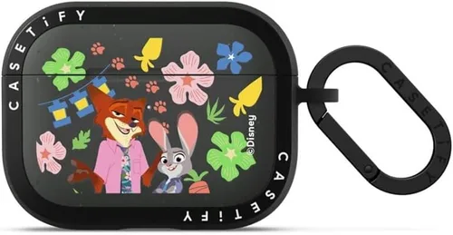 Vista 41 de CASETiFY AirPods Pro (1ª/2ª Gen) Estuche Bounce con Anillo [Colaboración Frozen] - Copo de Nieve de Anna - Taupe Mate