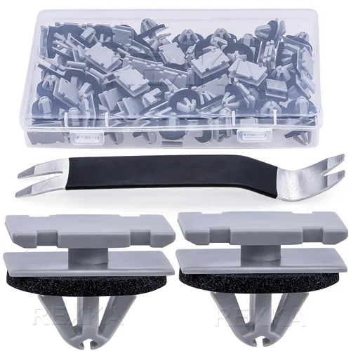 Vista 11 de Rexka 10 clips de moldeo de rueda basculante 19352782 68172491AA compatibles con GM Chevrolet GMC Cadillac Jeep Cherokee Compass Grand Cherokee