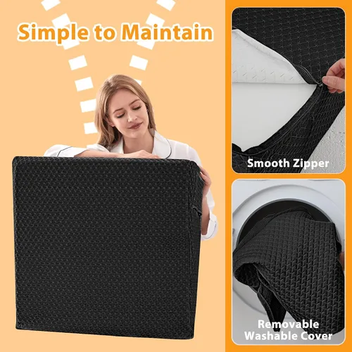 Vista 6 de Ruqmuis Almohada de cuña para reflujo ácido, almohada de cuña de cama para cabecero de 10 pulgadas, almohada de cuña para aliviar el dolor
