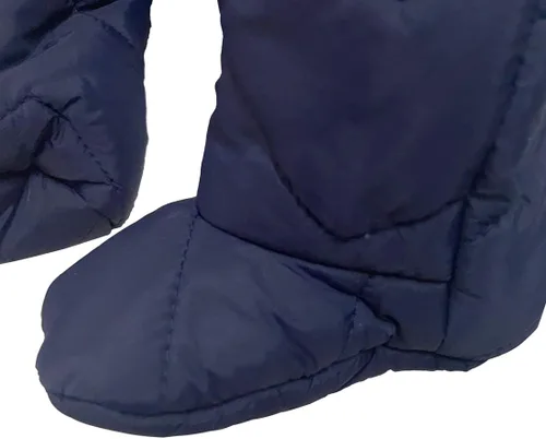 Vista 7 de DINGDONG'S CLOSET Chaqueta acolchada de invierno con capucha para bebé niño y niña, traje de nieve con guantes