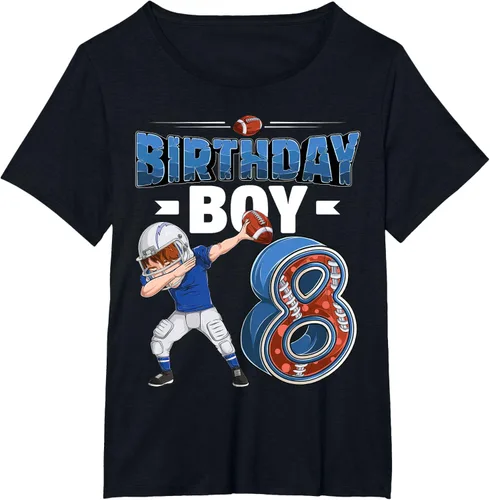Vista 29 de Dabbing Boy - Camiseta de 8 años de fútbol americano americano, Negro, S