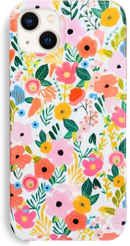 Vista 10 de J.west Funda compatible con iPhone 13 de 6.1 pulgadas, brillante y colorida con brillantina de ópalo translúcido, transparente, suave, TPU, ajuste