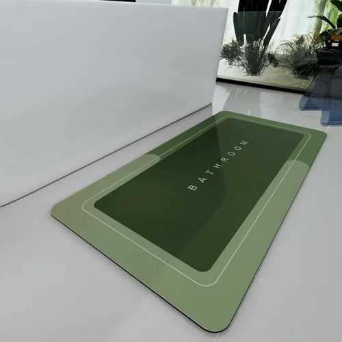 Vista 59 de Tapetes de baño antideslizantes de secado rápido, tapetes de baño de goma súper absorbentes para debajo de la puerta, tapetes de baño para baño, Azul