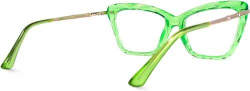 Vista 3 de Zeelool Gafas de bloqueo de luz azul ojo de gato de cristal para mujer Juliet VFP0270, Vfp0270-09 Verde