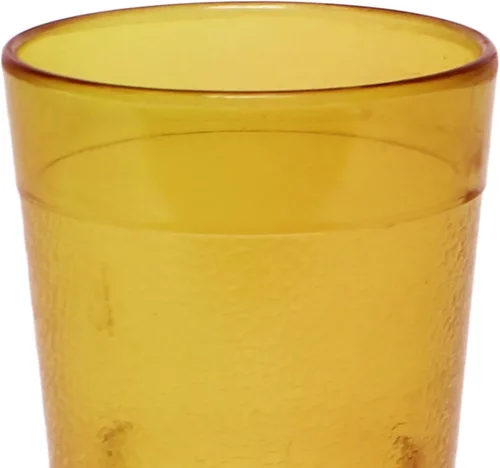 Vista 5 de TrueCraftware - Juego de 12 vasos de color ámbar de 5 onzas. Vasos reutilizables de té helado de alta calidad, apilables, aptos para lavavajillas