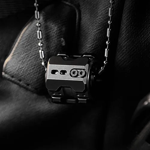 Vista 4 de Sonic Mecha Collar Paracord Bead Cuchillo Colgante Cuentas Adultos Anti Estrés Alivio EDC Juguetes Regalo Regalo de Cumpleaños, Titanio