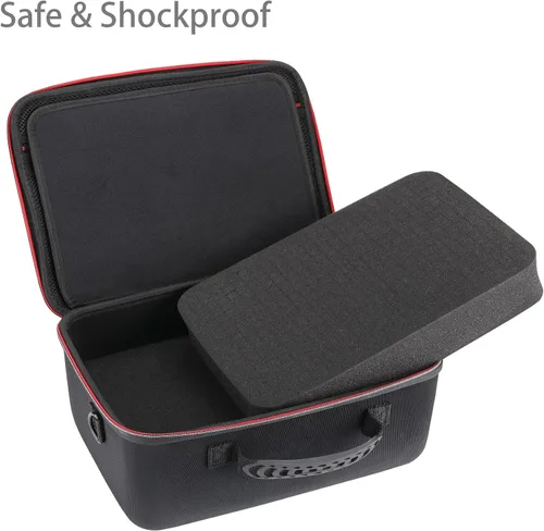 Vista 2 de Estuche rígido con insertos de espuma personalizables, funda rígida EVA resistente a los golpes para exteriores para drones pequeños, almacenamiento