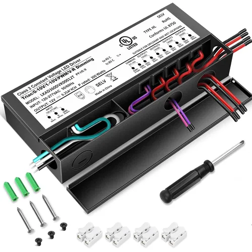 Vista 10 de Controlador LED regulable de 12 V 60 W, Triac/ELV/MLV/0-10V/1-10V/PWM/V-R, fuente de alimentación de CA a CC, transformador LED impermeable IP67