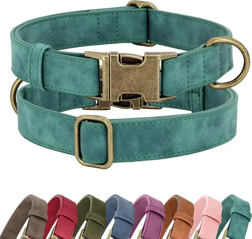 Vista 12 de Didog Collar de perro de piel sintética suave, elegante collar de liberación rápida para perros pequeños, fácil de limpiar, collar ajustable