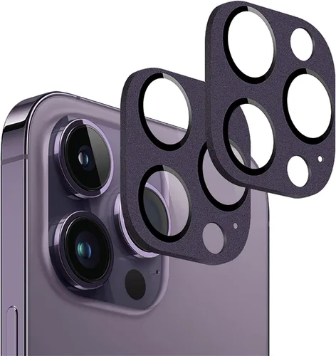 Vista 8 de SAHARA ZeroDamage ZD00049 - Protector de lente de cámara de vidrio flexible HD para iPhone 13 Pro y Pro Max (paquete de 2), color negro