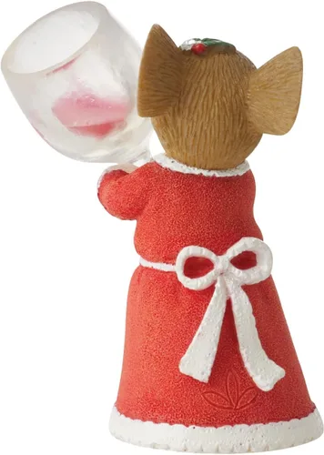 Vista 2 de Enesco Tails with Heart Christmas Delivery More Wine Please - Figura en miniatura, 2.01 pulgadas, multicolor