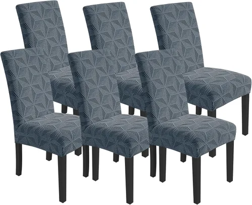 Vista 38 de YEMYHOM Funda elástica para silla con respaldo de 1 pieza con diseño jacquard más reciente, funda para silla con respaldo antideslizante, protector
