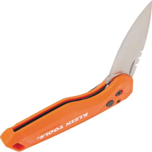Vista 3 de KLEIN TOOLS 44320 FLICKBLADE - Cuchillo plegable de bolsillo utilitario, EDC compacto con hoja de acero inoxidable, cerradura de botón, clip