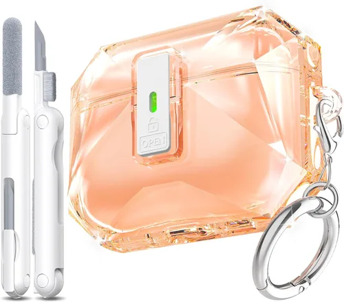 Vista 162 de R-fun Funda de carga compatible con AirPods de 2ª generación 2019, 1ª generación 2016, protección completa contra caídas, tapa desplegable